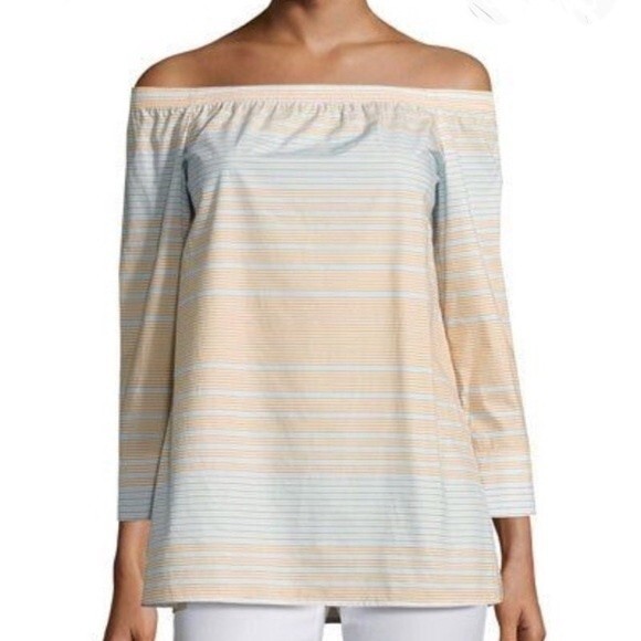 Lafayette 148 New York Amy Striped Blouse S NWOT - Picture 3 of 12